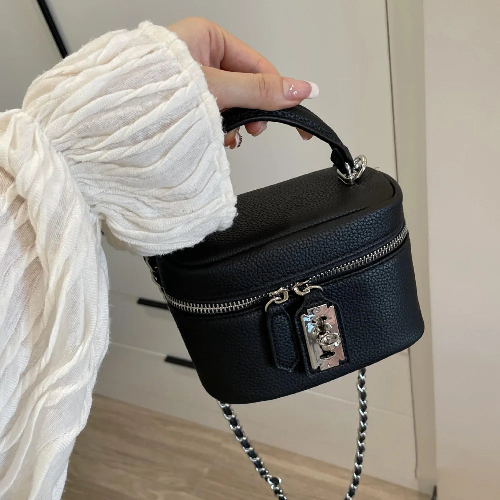 Coin Purse Fashion Female Crossbody Bags PU Mini Shoulder Bag Lock Buckle Chain Mobile Phone Bag for Women Quake