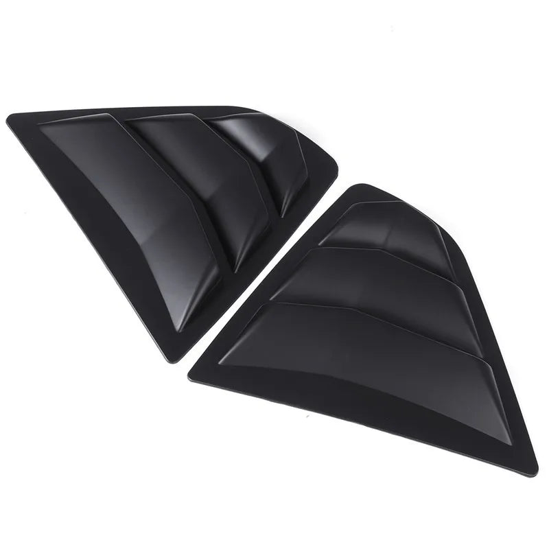 For Toyota Camry Sedan 2018-2023 Car Rear Louver Window Side Shutter Cover Trim Sticker Vent Scoop ABS Carbon Fiber Accessories Quake Matte Black