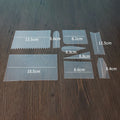 9Pcs Plastic Cake Scraper Cream Spatula Cake Cutter Pastry Mold Kitchen Baking Decorating Tools Quake One size
