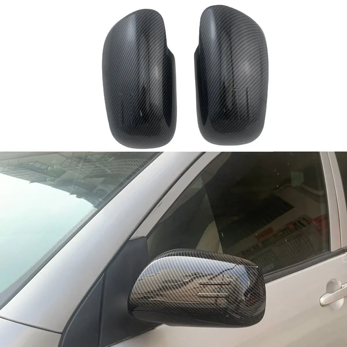 For Toyota Corolla 09-13 Yaris 06-11 VIOS 08-10 Matrix 09-10 Car Rearview Mirror Cover Wing Cap Exterior Door Rear View Trim Quake