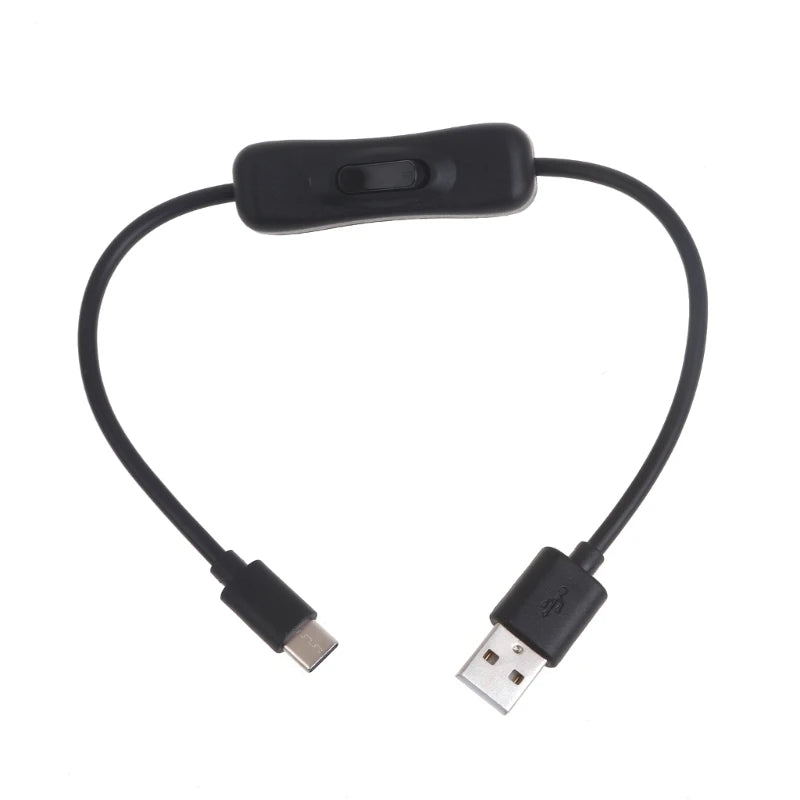 USB Cable withSwitch Type-C USB2.0 Adapter Cord 5V3A Type C to USB A Charger and Data Transfer forRaspberryPi 4B hubs K1KF Quake