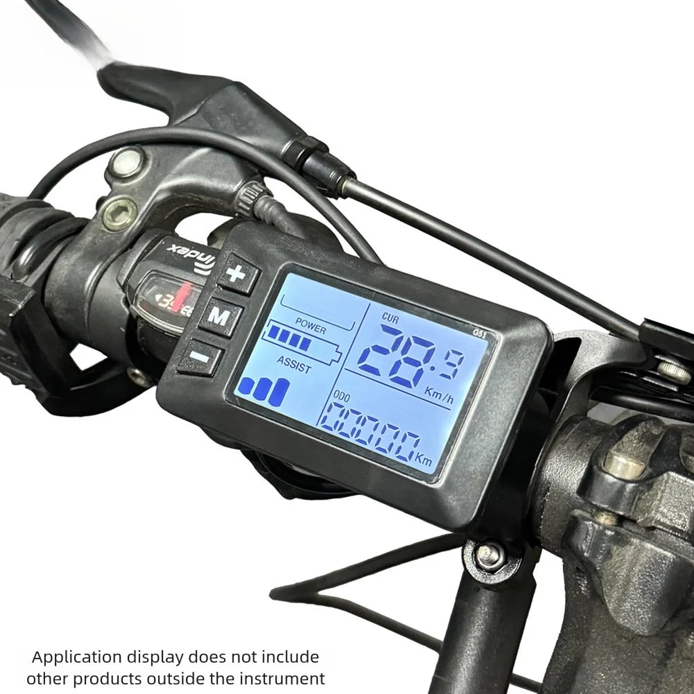 For Electric Bike Scooter Speedometer for G51 with 5 Core Waterproof Connector and LCD Display for 24V 36V 48V Vehicles Quake