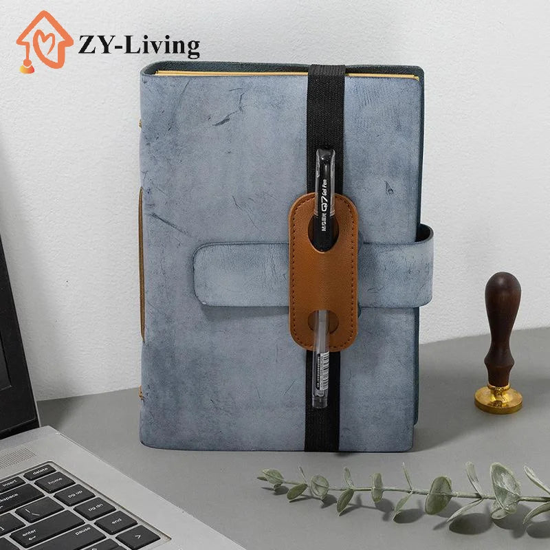 1Pcs PU Leather Pen Holder With Elastic Band for Notebook Covers Journals and Books Accessories Keep Writing Tools Handy Quake