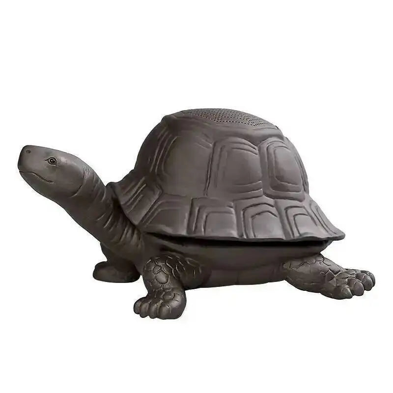 Purple Clay Hat Tea Strainer Tea Leakage Filter Tea Filter Cute Longevity Turtle Tea Pet Ornament Ceramic Tea Set Quake