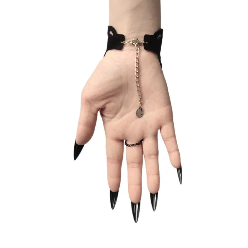Halloween Spider Bracelet Goth Punk Witch Grim Reaper Cosplay Accessory Festival Party Decorative Finger Chain Costume Jewelry Quake