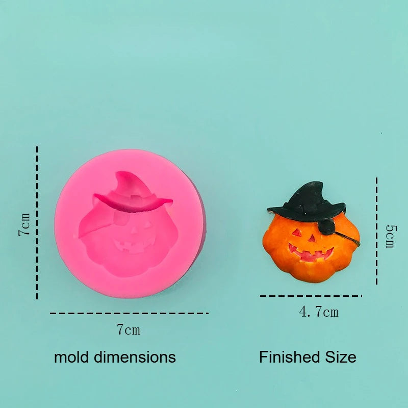 Pirate Pumpkin Shaped Silicone Mold DIY Halloween Theme Cake Mold Baking Decoration Quake