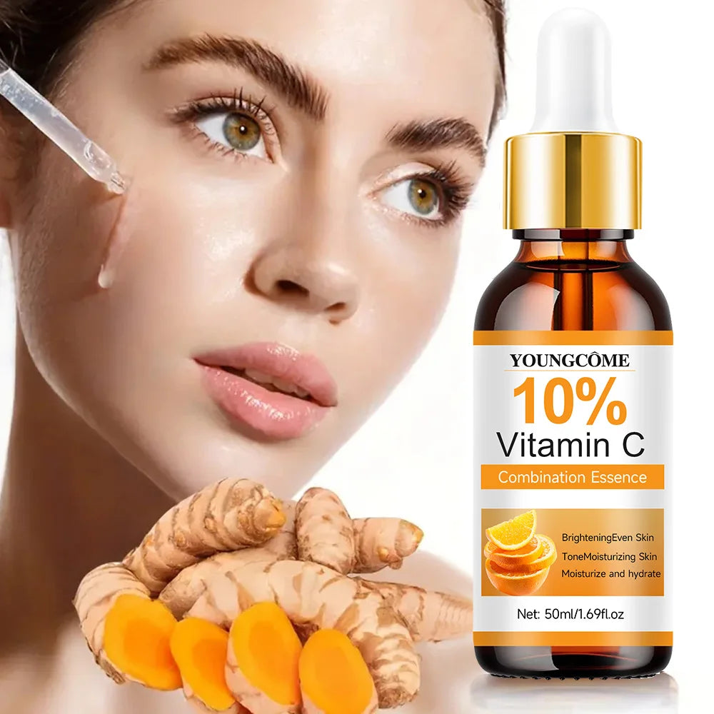Vitamin C Facial Essence Contains Hyaluronic Acid Dark Spot Remover Repair Anti-aging Essence Facial Skin Care Repair Collagen Quake
