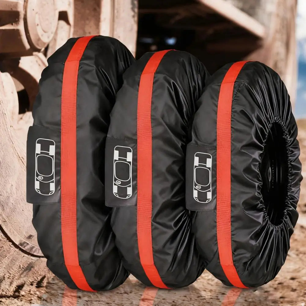Storage Bag Universal Spare Tire Cover Tote Bag Adjustable Nylon Storage Sack with Handle All-weather Protective Case for Car Quake
