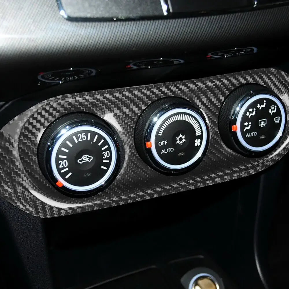 For Mitsubishi Lancer EVO X 10 2008-2015 Real Carbon Fiber Car Console Dashboard AC Panel Gauge Pod Pointer Cover Trim Frame Quake