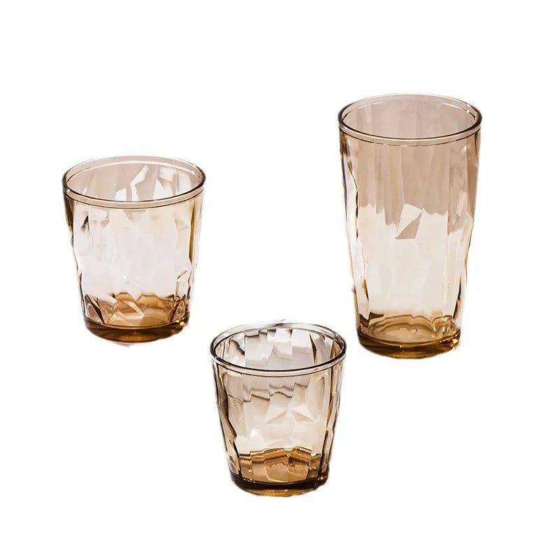1PC Acrylic AS water cup Household color plastic cup gargle beer cup Restaurant juice cup drop resistant reusable Quake