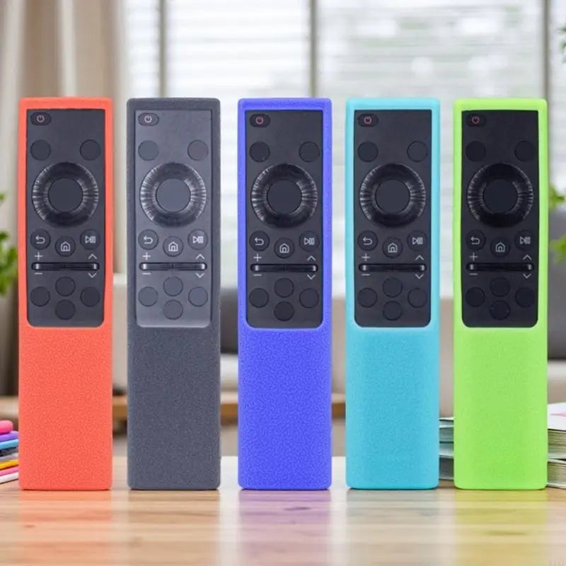 Remote Cover Silicone Sleeve with Pebbled Grip Texture, Lanyard and Button Window for BN591388K Household Use K1KF Quake
