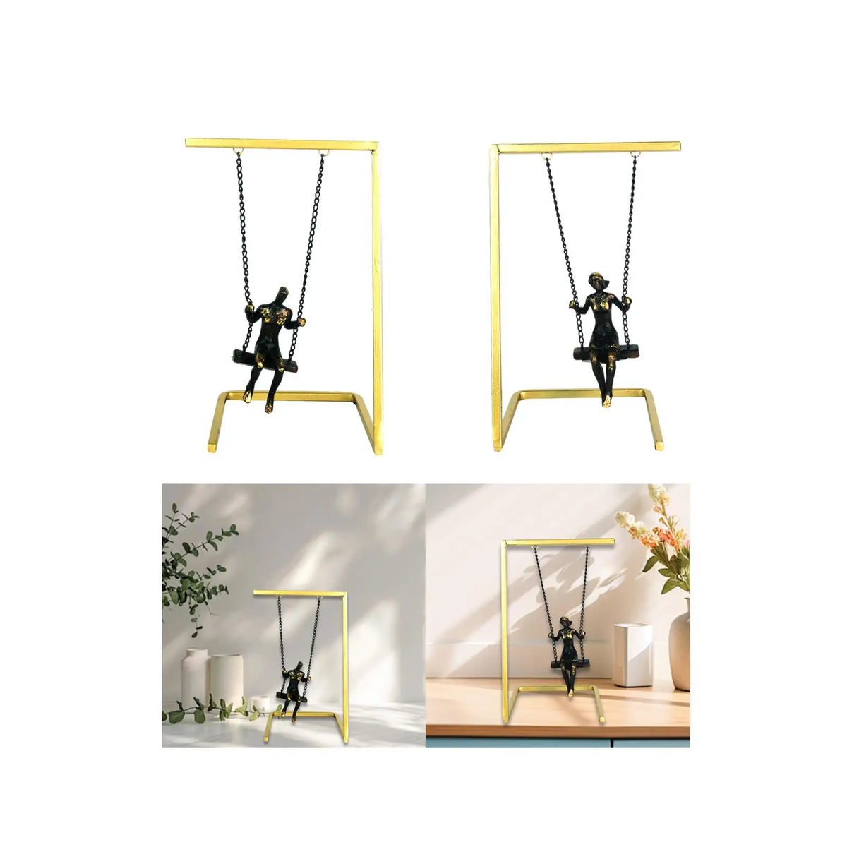 Swing Character Statue Tabletop Collection Figurine for Bedroom Cabinet Desk Quake