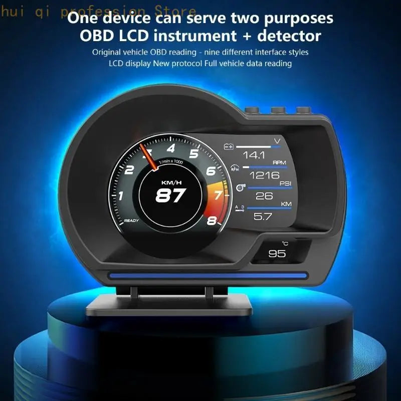 Automotive HUD Projector Speedometer OBD2 Data Analysis Warning Light Function Double Mode OBD Display Instrument H8WE Quake