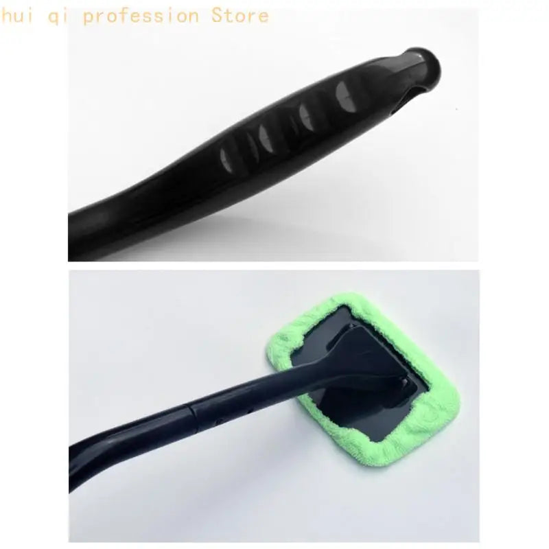 Windshield Cleaner, Car Windshield Cleaning Tool Inside Reusable and Washable Microfiber Cloth Foldable Handle H8WE Quake