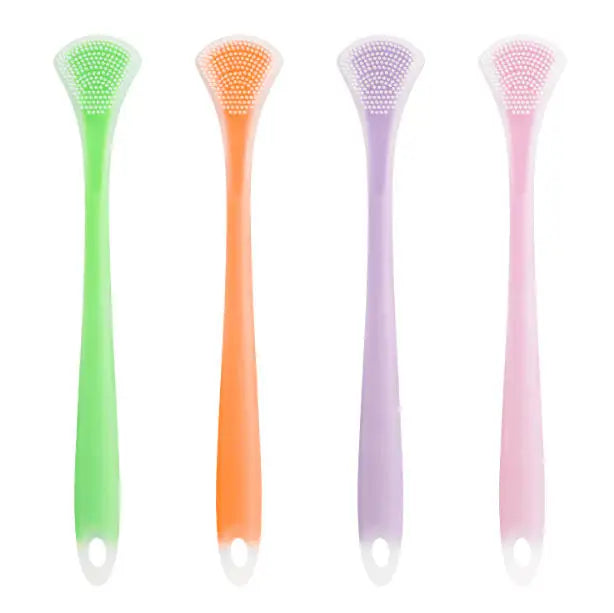 vvocci Silicone Tongue Scraper Tongue Double-sided Cleaner Fresh Breath Massage Tongue Cleaner Oral Cleaning Care Tool Quake