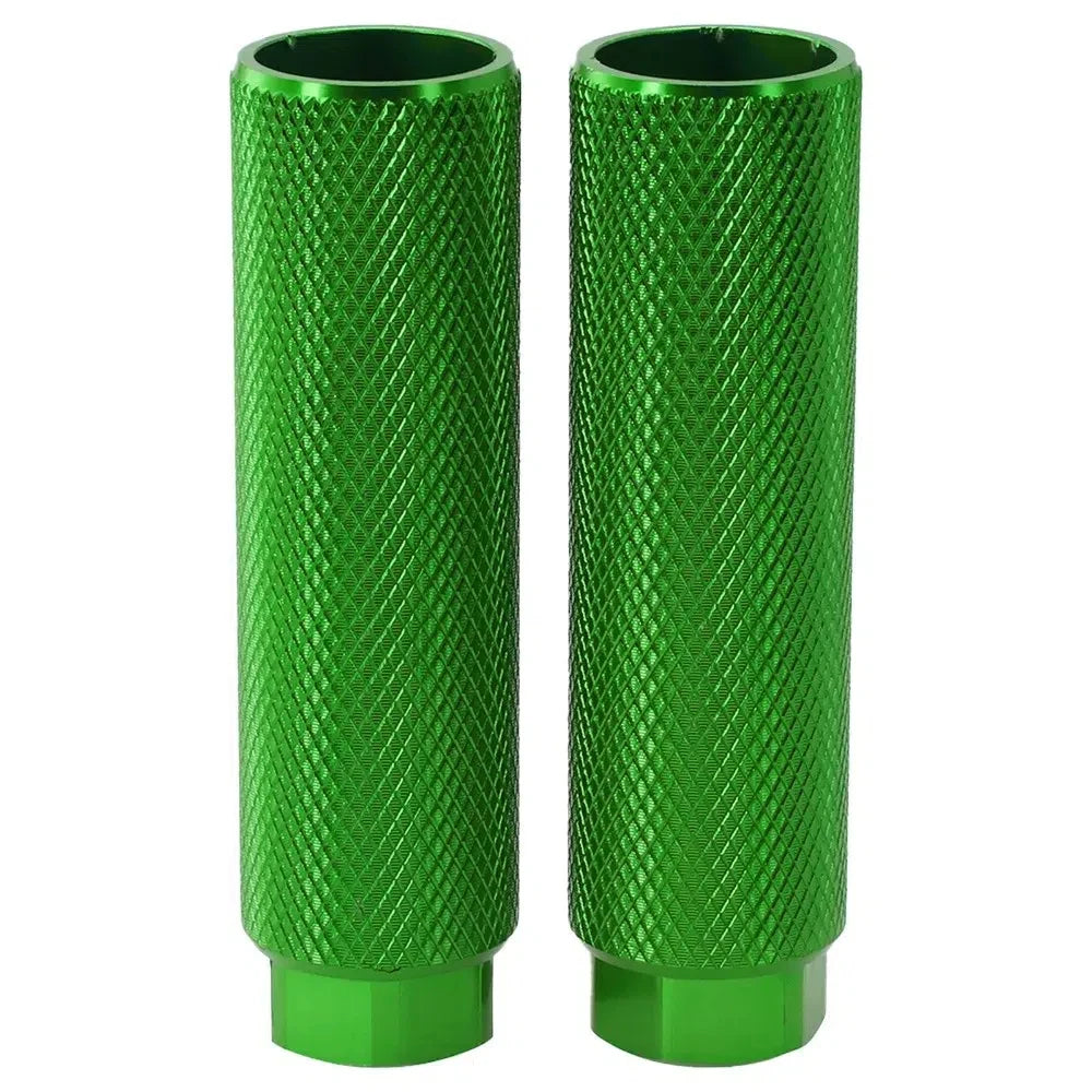 2Pcs Durable Anti-Slip Bike Pegs Aluminum Alloy Lightweight Bicycle Foot Pegs Cycling Parts Bicycle Accessories Fit 3/8 Inch Quake Green