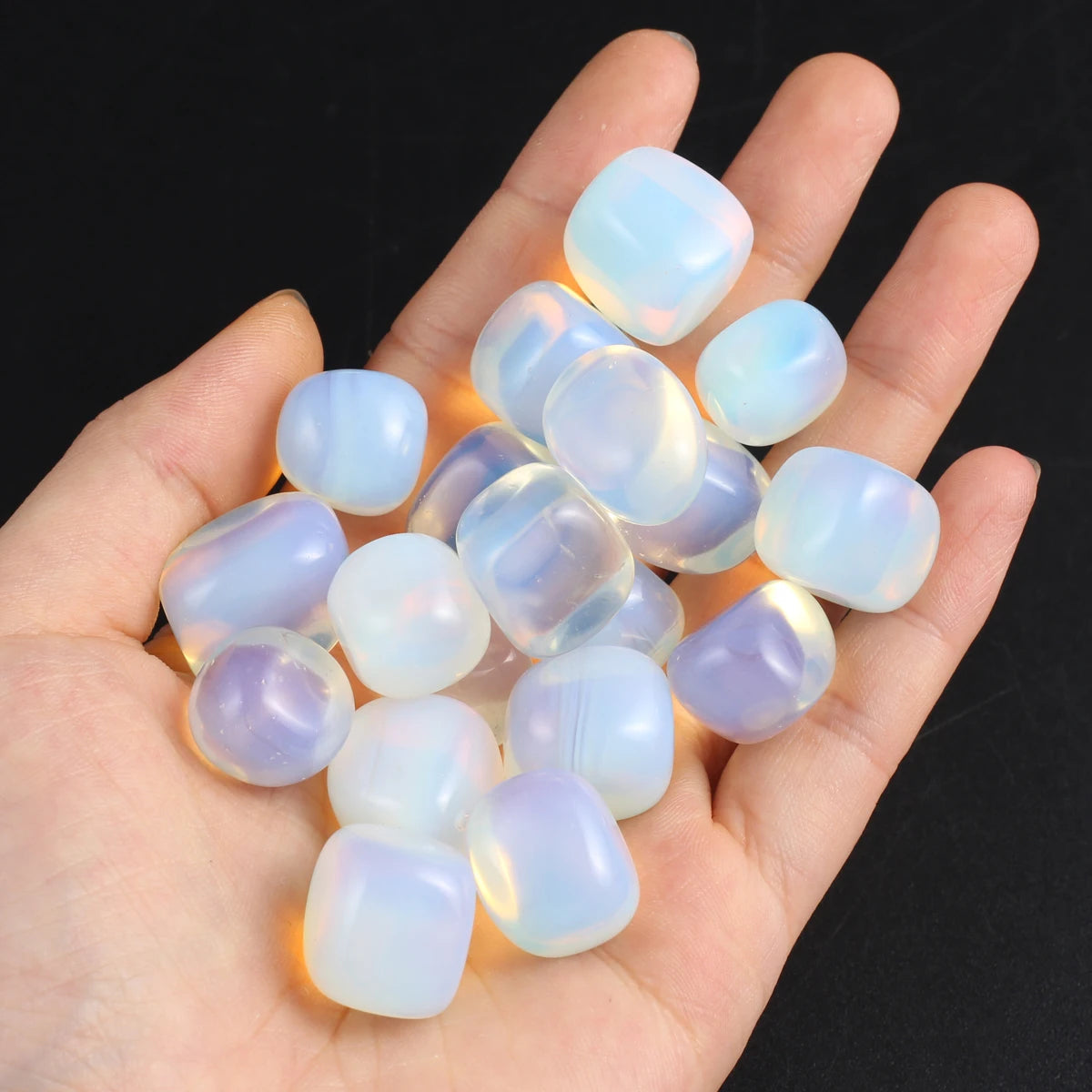 10Pcs New Style Natural Stone Exquisite Beads Square Gravel Beads 1.5-2 CM For Potted Plants Fish Tank Decorations Quake