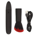 Electric Makeup Brush 10 Gears Rechargeable Multifunctional Blush Brush Face Brush Comfortable Soft for Home Travel Makeup Quake Black