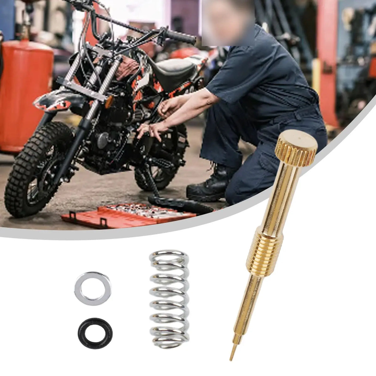 Air Adjustment Screw Carburetor Air Screw Adjustment Kits Metal Mixture Screw Screw Idle For Keihin PZ26 PZ27 PZ30 Quake