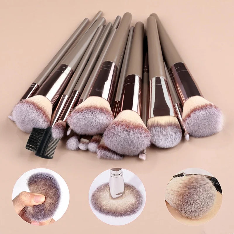 Professional 3-20PCS Makeup Brushes Set Eyeshadow Foundation Concealer Blending Blush Brush Kabuki Soft Make Up Beauty Tool Quake
