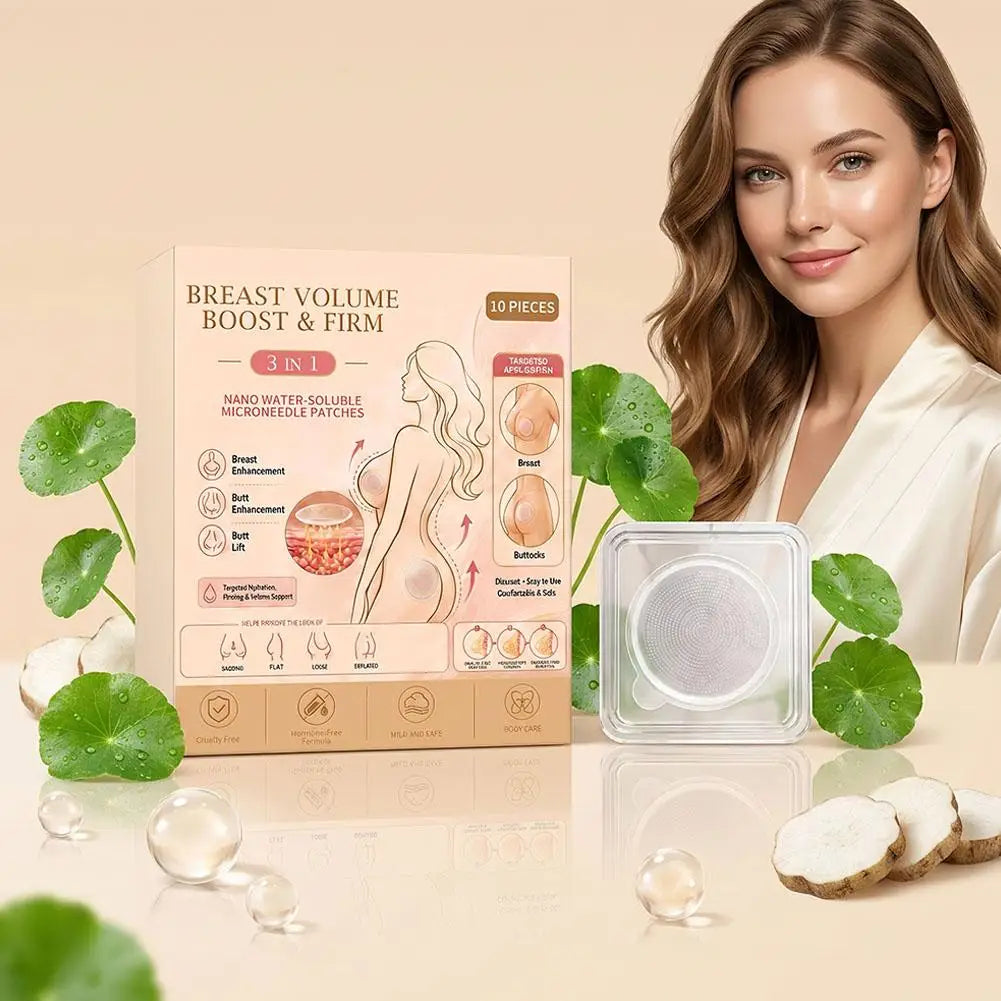 3 in 1 Nano Water Soluble Microneedle Body Care Patches Collagen Centella Targeted Hydration for Chest and Buttocks Quake