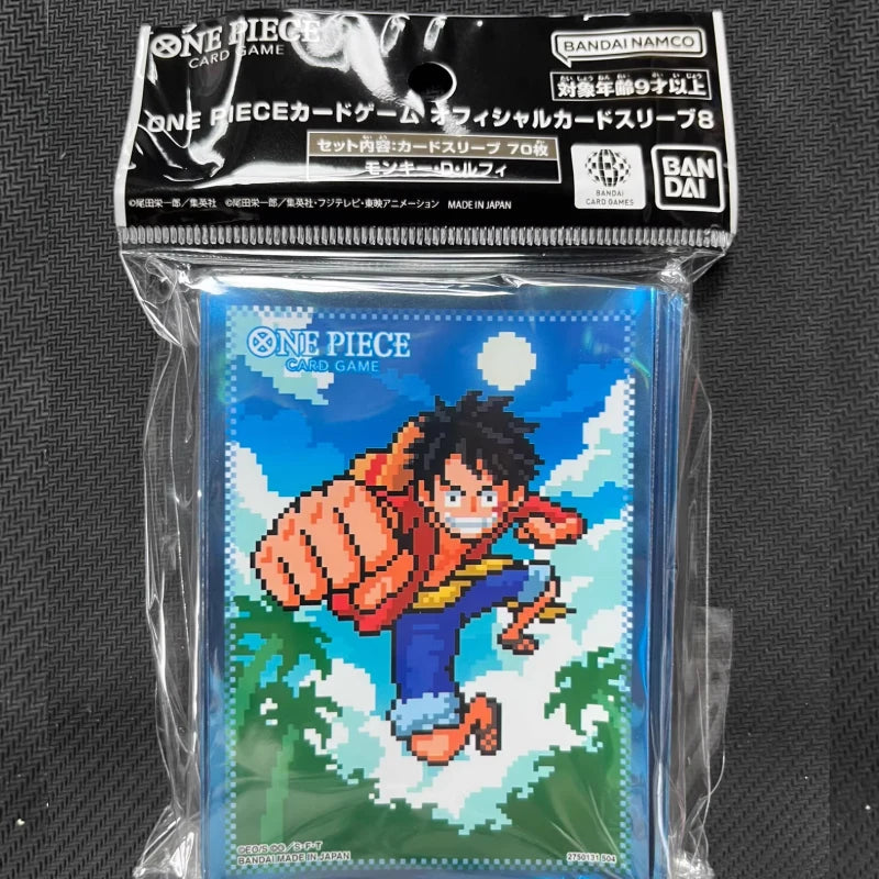 Bandai Luffy Nami Moria Yamato One Piece Sleeves 66x92mm 70pcs Set 4 Designs Card Protectors Anime Collection Gift for Players Quake