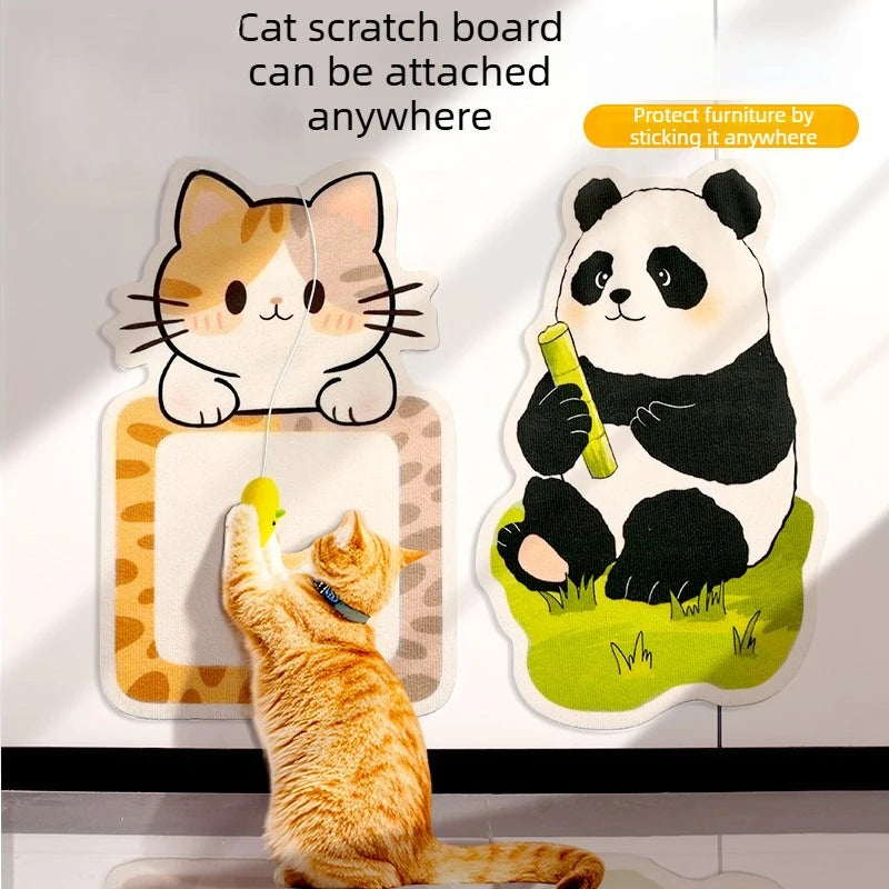 Wall Mounted Felt Cat Scratcher Pad Durable No Crumbles Cat Scratch Mat Protect Sofa Vertical Cat Scratching Pad for Kitten Quake