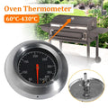 Barbecue BBQ Smoker Grill Stainless Steel Thermometer Temperature Gauge 60-430 for Kitchen Home Baking Household Cooking Quake Default Title