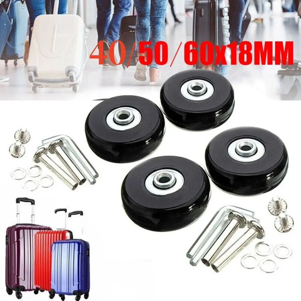 57-59MM Durable Silent Dia40mm/50mm/60mm Casters Repair Travel Luggage Wheels Suitcase Parts Axles Axles Repair Kit Quake