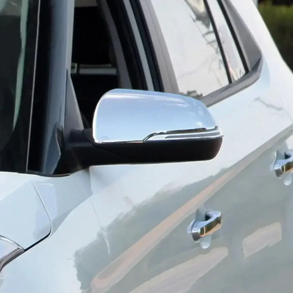 For Hyundai IX25 2014-2019 Car Sticke Rearview Side Mirror Cover Wing Cap Exterior Door Rear View Case Trim Silver Chrome ABS Quake