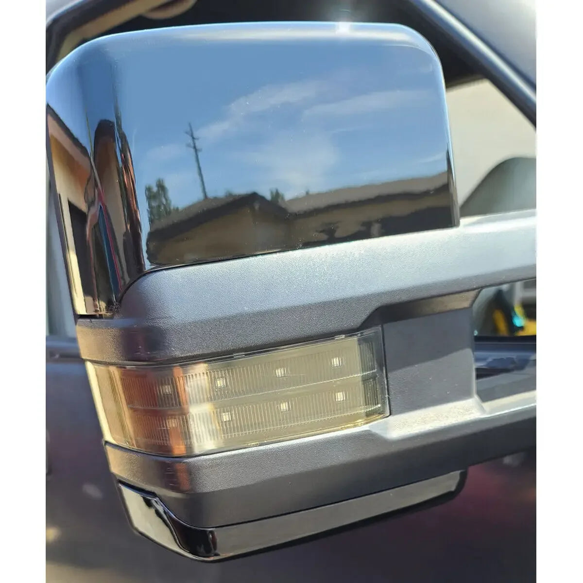 For 2014-2019 Chevy Silverado GMC Sierra Replacement Car Rearview Side Mirror Cover Wing Cap Exterior Door Case Trim Black Auto Quake