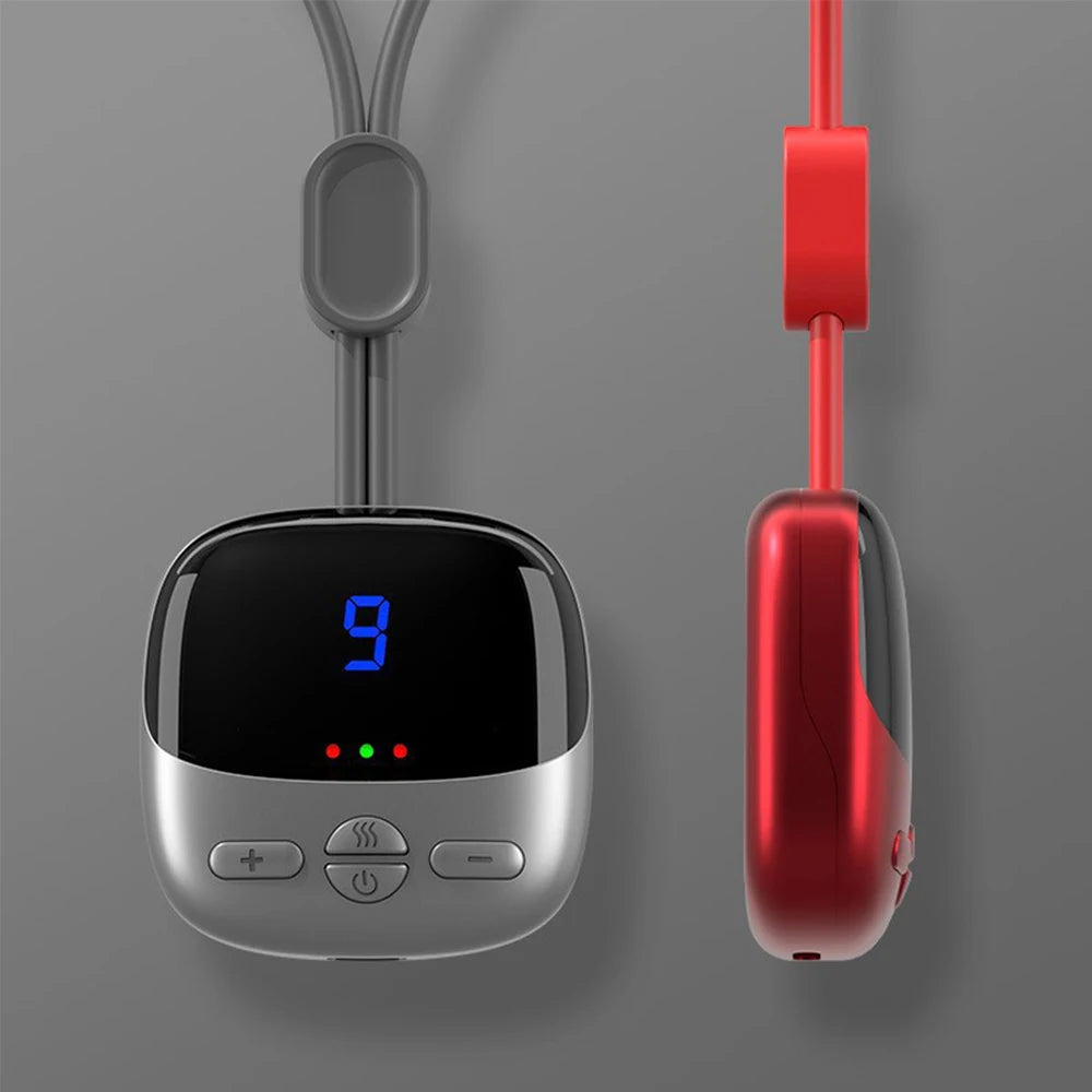 Mini Hanging Neck Massager EMS Muscle Massager Portable Hot Compress Neck and Cervical Spine Massager SPA Relaxation Treatment Quake
