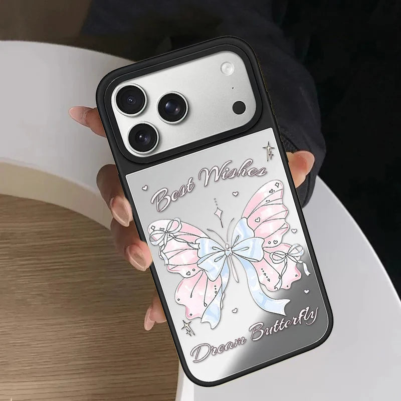 608317 Mirror Surface Magnetic Phone Case Cover for IPhone 13 14 15 16 17 18 Pro Max Case Multicolor Quake
