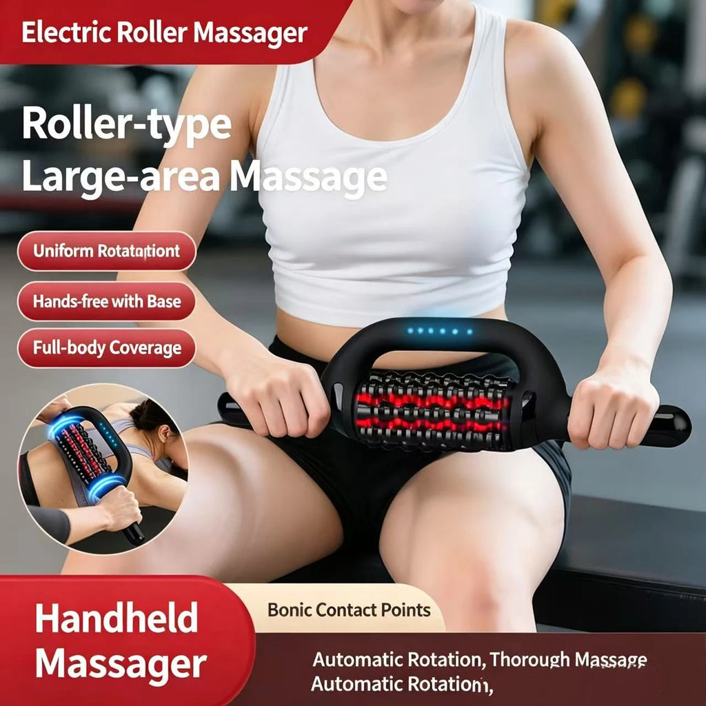 Electric Roller Massage Impactor Deep Tissue Red Light Heat Rechargeable Muscle Relaxer Quake Default Title