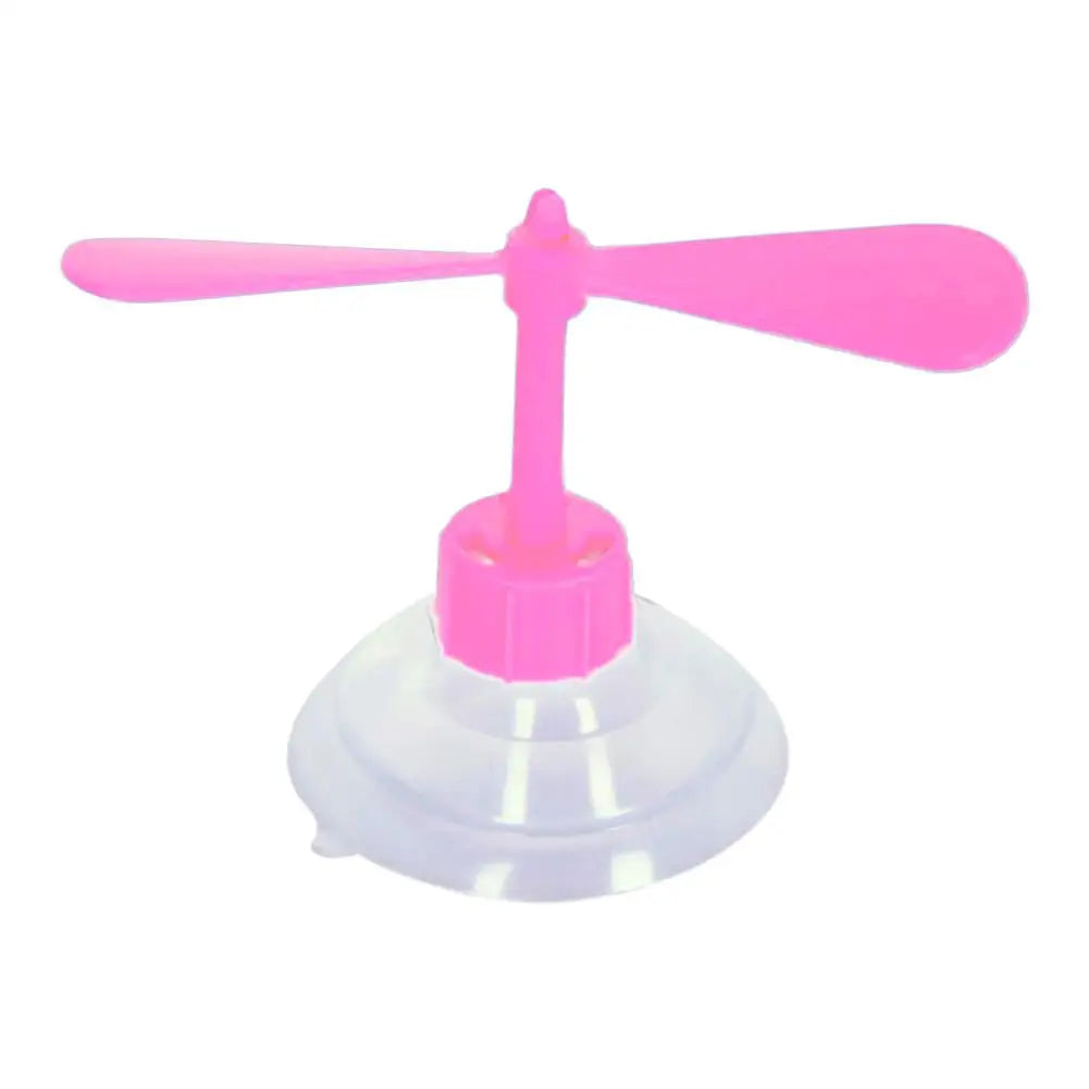 Creative Motorcycle Helmet Suction Cup Propeller Rotatable Windmill Decor Safety Helmet Headwear Accessories Quake Pink
