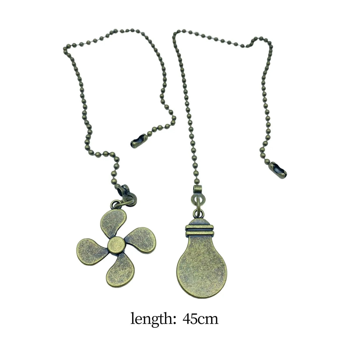 Vintage Style Ceiling Fan Pull Chain with Beaded Ball Fan Extension Chain for Light Fixture Ceiling Fan Accessories Decoration Quake
