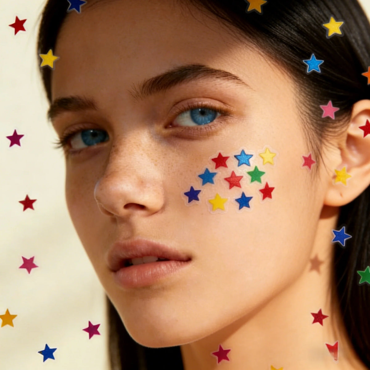 280/1680pcs large-sized star acne patches, cute cartoon style, photo decoration, back-to-school decoration tool Quake