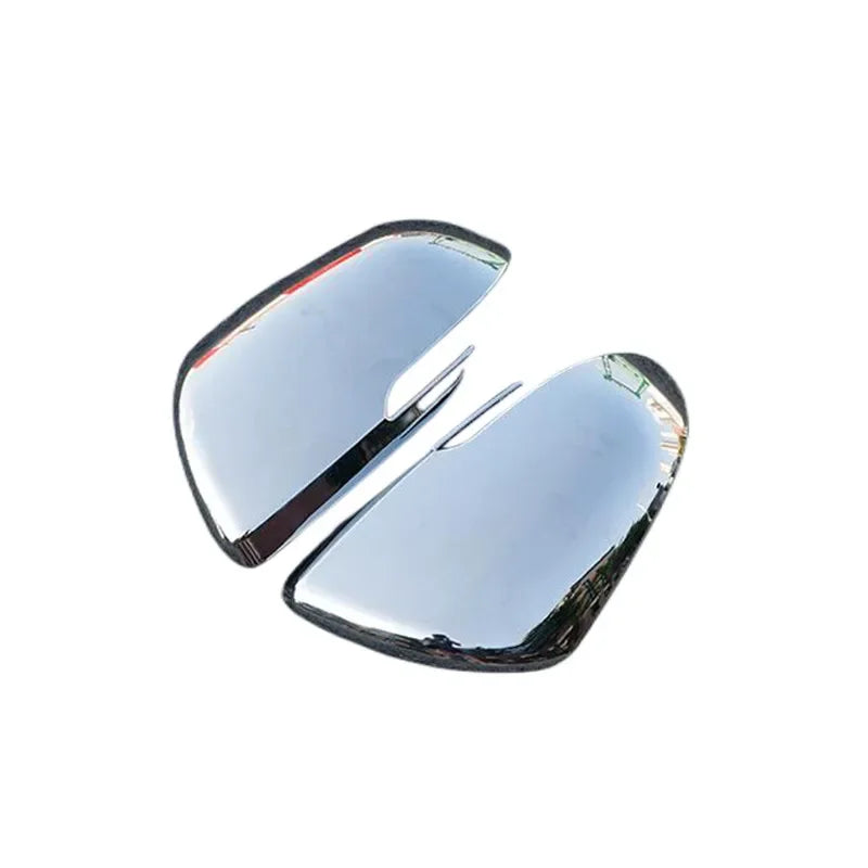For Kia Seltos 2019 2020 2021 ABS Carbon Fiber Chrome Silver Look Car Body Door Side Mirror Cover Trim Rear View Cap Sticker Quake Silver