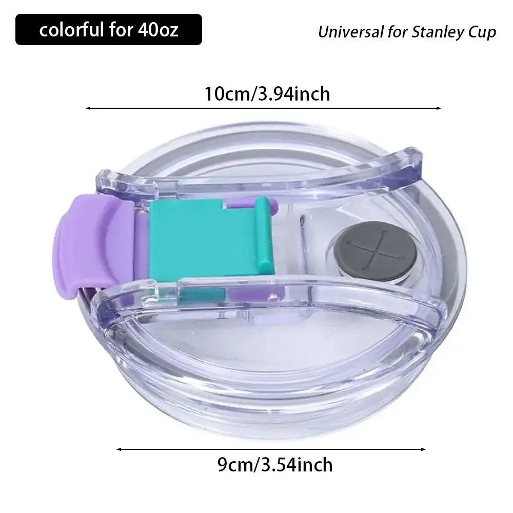 1Pcs New for Cup with Handle Bottle Cover 20/30/40oz Splash Spill Proof Cup Cap Themos Tumbler Multicolor Plastic Lids Quake colorful for 40oz