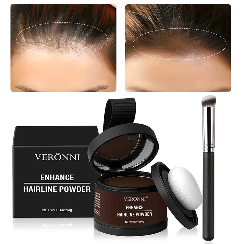 VERONNI Hairline Line Shadow Contouring Powder-Hair Repairing and Shadow Filling Powder Forehead Hairline Replacement Makeup Quake