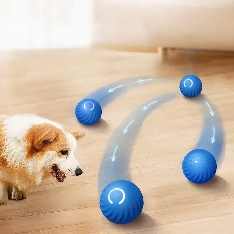 Dog Toys Intelligent Gravity Jump Ball Rechargeable Bite-Resistant Rolling Ball Cat And Dog Chase Interactive Pet Toys Quake