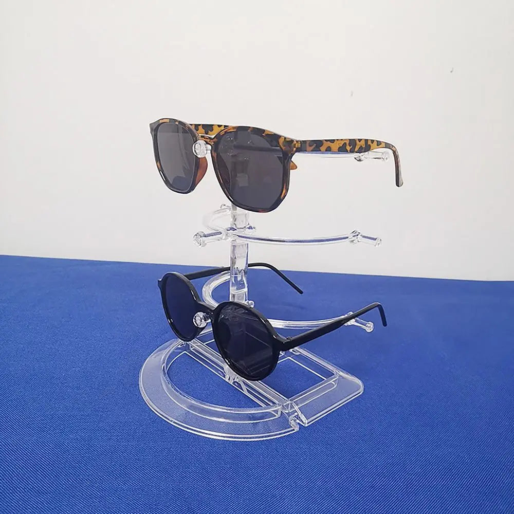 Space Saving Eyeglasses Display Stands Plastic Home Organizer Sunglasses Storage Rack Transparent Multiple Layers Quake