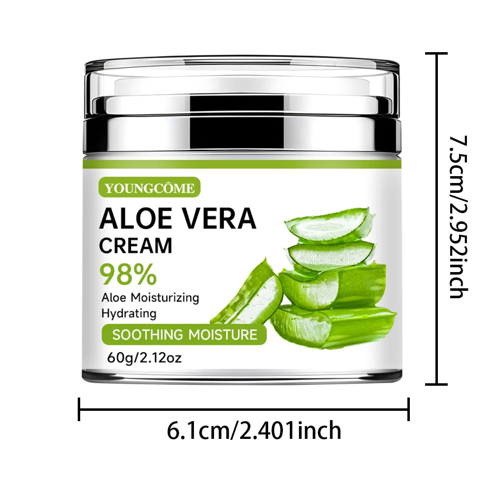 98% Pure Aloe Gel-Instant cooling and deep nourishing moisturizer for men and women-Strengthens skin barrier,Suitable for All Quake 60G