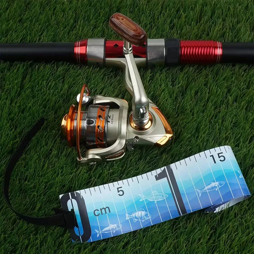 1Pc Fish Ruler Fish Measuring Tape Folding Fishing Ruler Roll up Fishing Tape Measure with Storage Strap Waterproof Pvc Fish Measuring Tape Quake