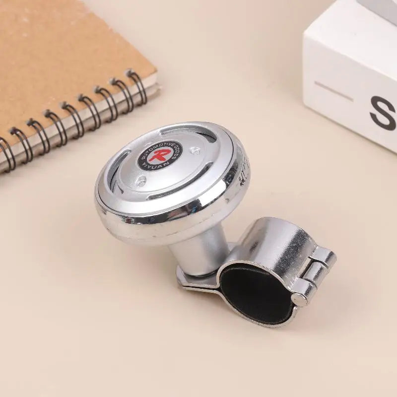 Car Steering Wheel Booster Ball Turning Spinner Knob Bearing Power Handle Rotating Universal Auto Accessories Labor Saving Kit Quake Silver