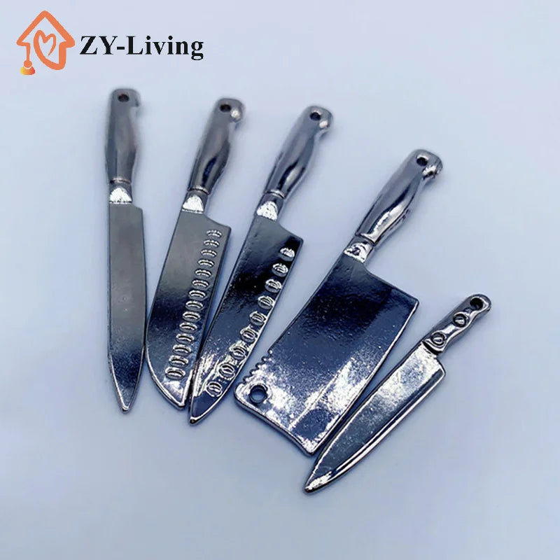 1 Set Doll House Mini Kitchen Knife Cooking Utensils Model for Dollhouse Kitchen Furniture Decoration Accessories Toy Quake
