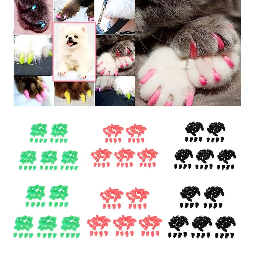 Cat Toenail Caps Plastic Pet Nail Protector Dog Grooming Trimmer for Home Furniture Defense Quake
