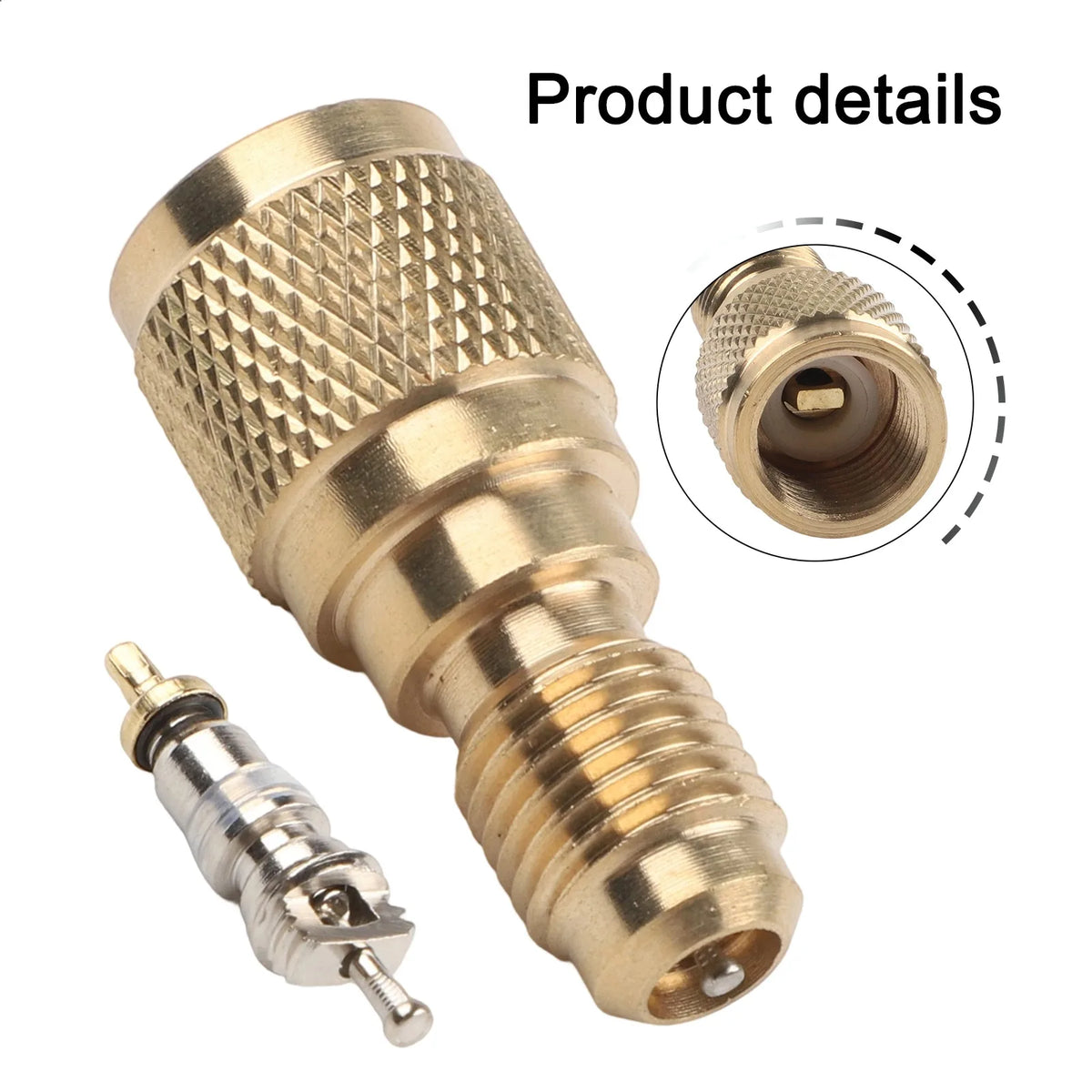 For HVAC Maintenance HVAC Charging Adapter R410a Charging Hose Low-Side Fitting Male Flare X SAE Female Low-Loss Fitting Quake A