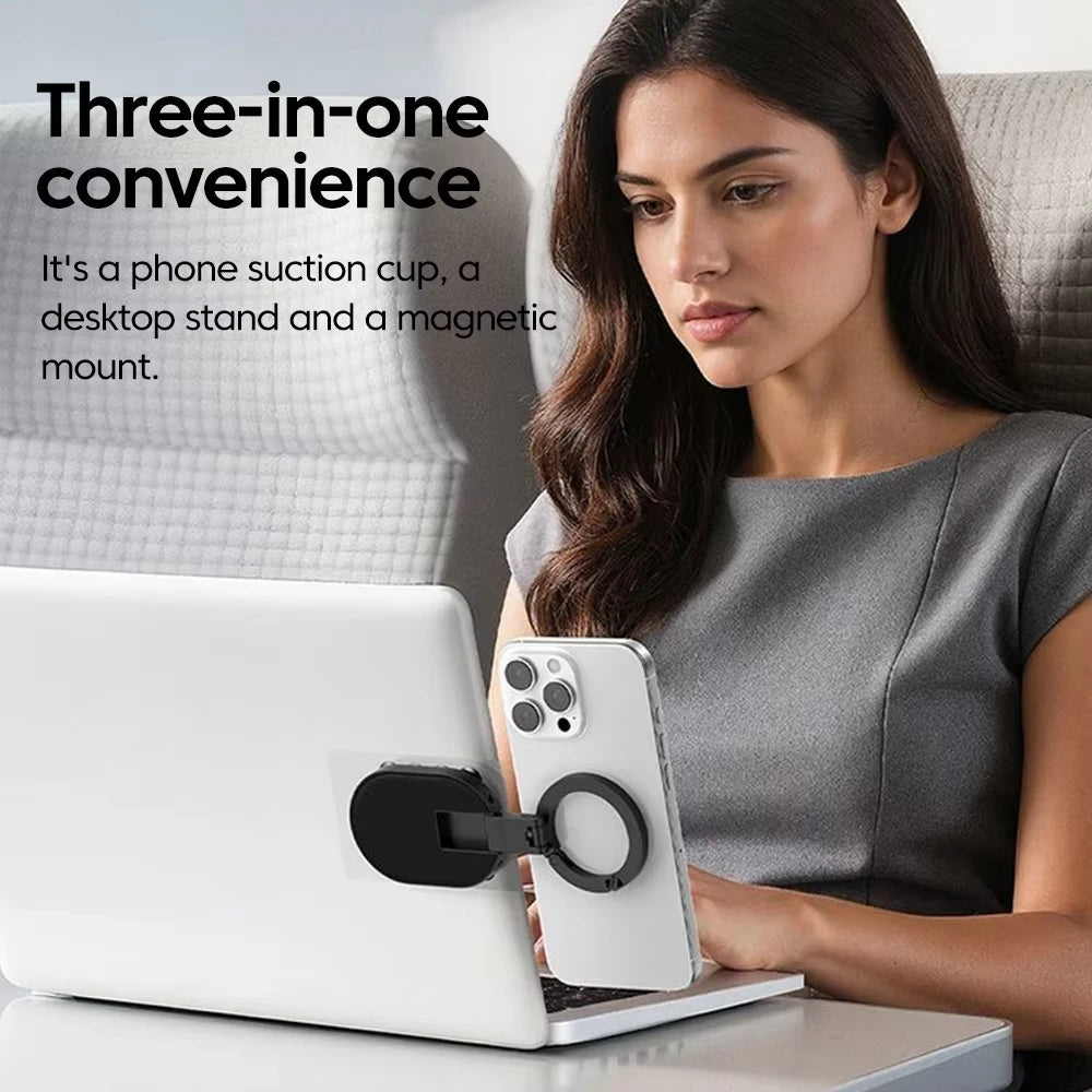Suction Mount Magnetic Phone Holder Rotatable Wall Mountable Magnetic Stand Adjustable Portable Cell Phone Holder Quake