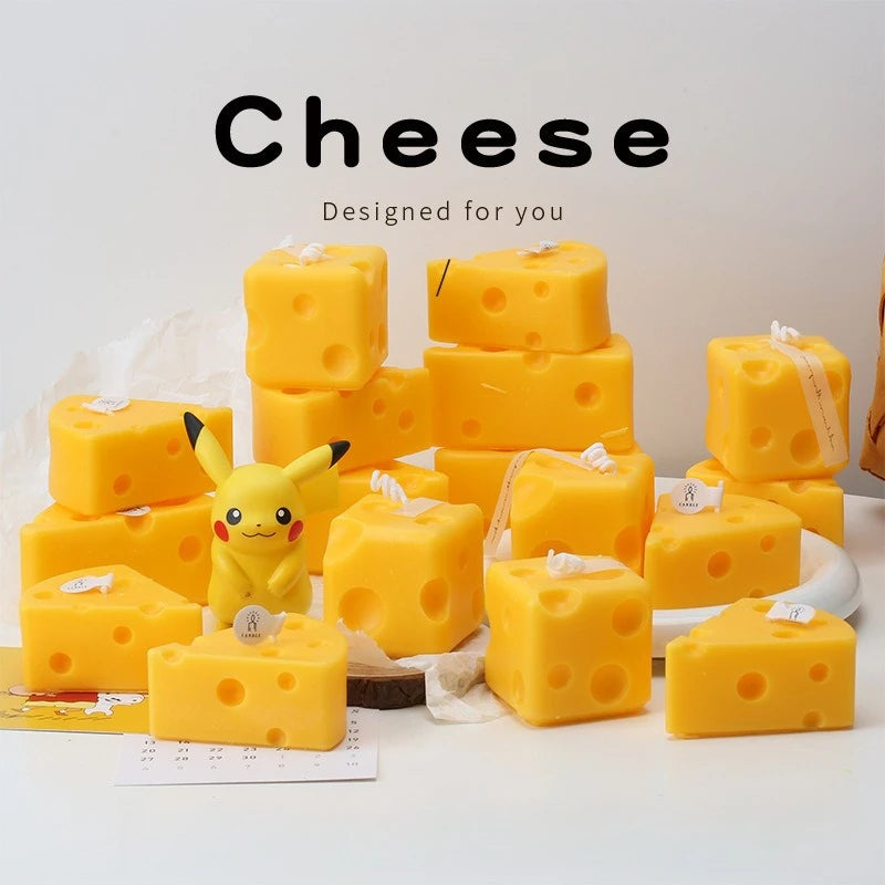 Cheese Aromatherapy Candle Handheld Gift Fragrance Candle Creative Festival Gift Decoration Style Atmosphere Ornament Quake